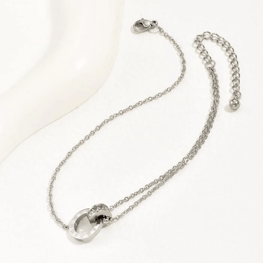 Rhinestone Detail Double Layered Anklet Ankle Bracelet - One Color / One Size - Jewelry & Accessories - Jewelry Sets &