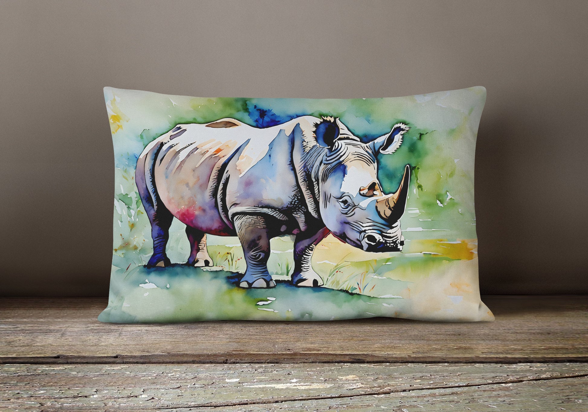 Rhinoceros Throw Pillow - One Color / One Size - Home & Garden - Home Textile - Pillows