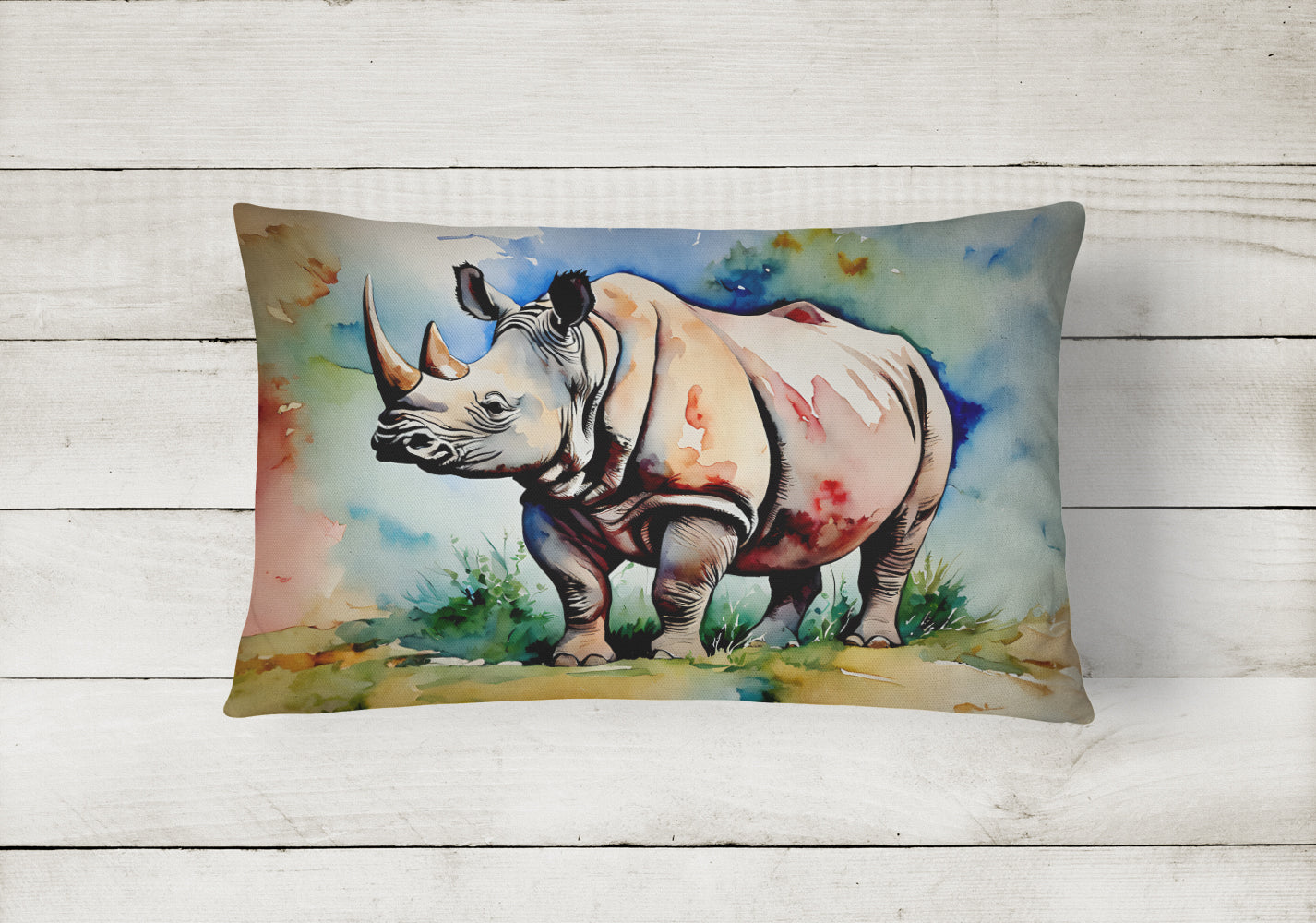 Rhinoceros Throw Pillow - One Color / One Size - Home & Garden - Home Textile - Pillows