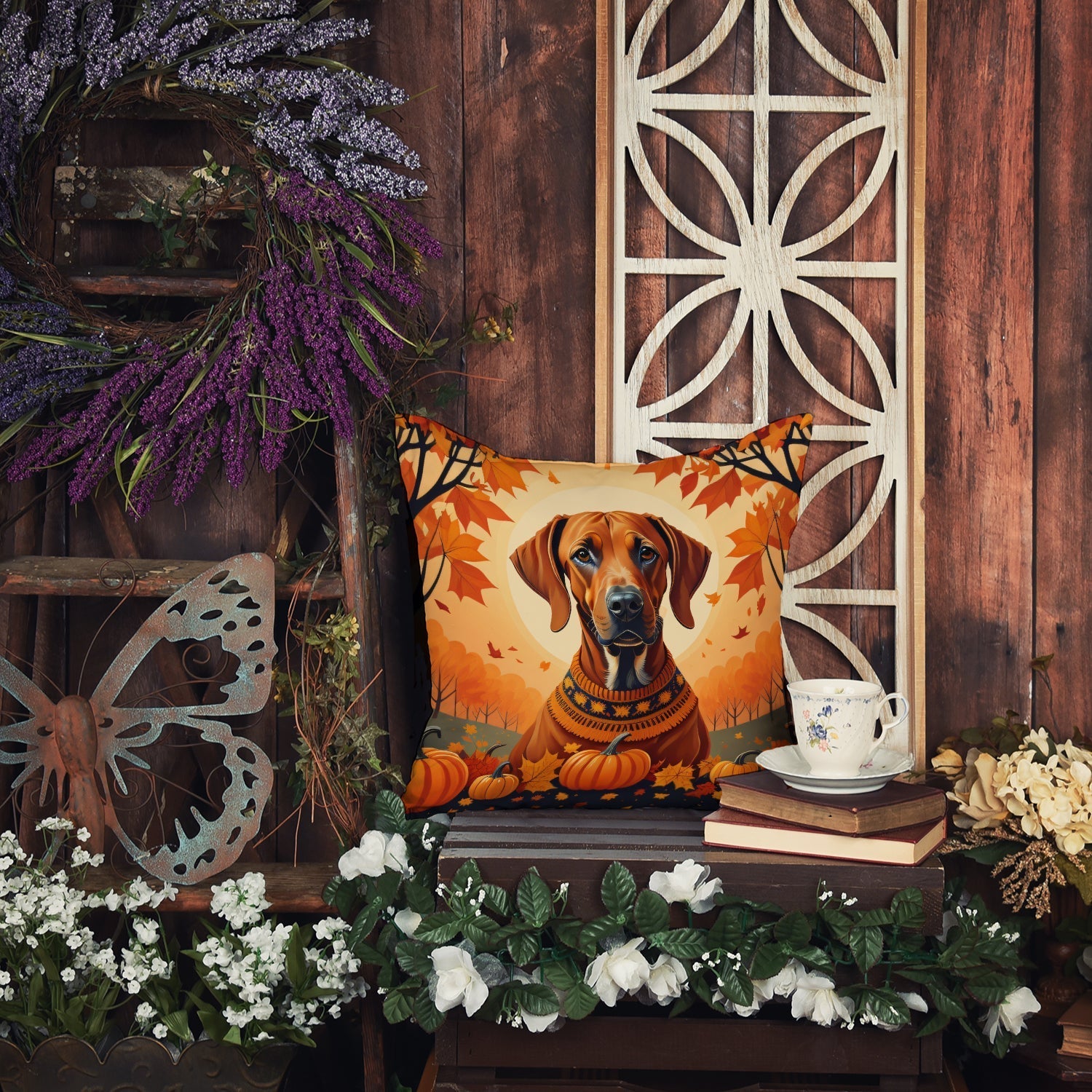 Rhodesian Ridgeback Fall Throw Pillow - One Color / One Size - Home & Garden - Home Textile - Pillows