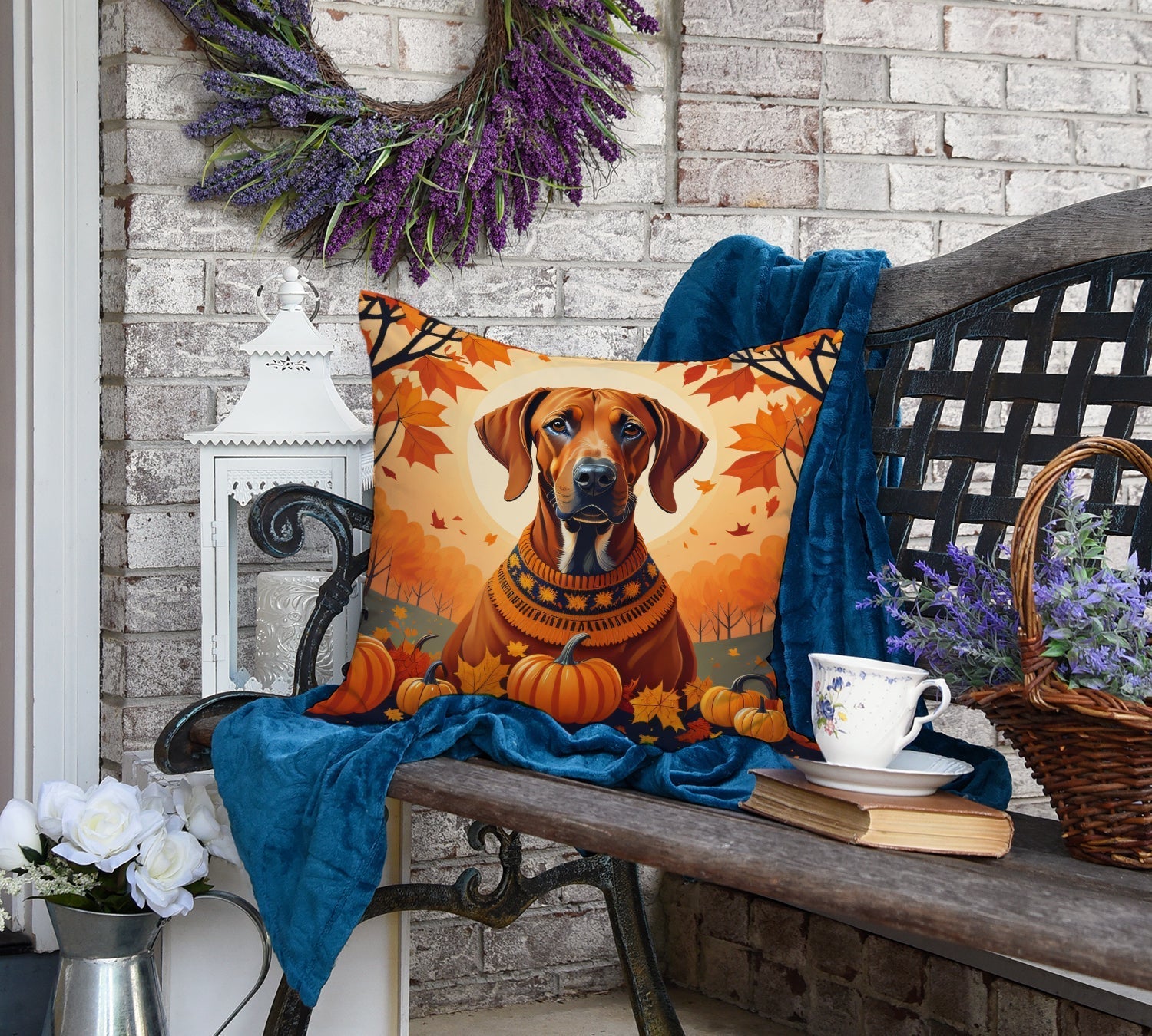 Rhodesian Ridgeback Fall Throw Pillow - One Color / One Size - Home & Garden - Home Textile - Pillows