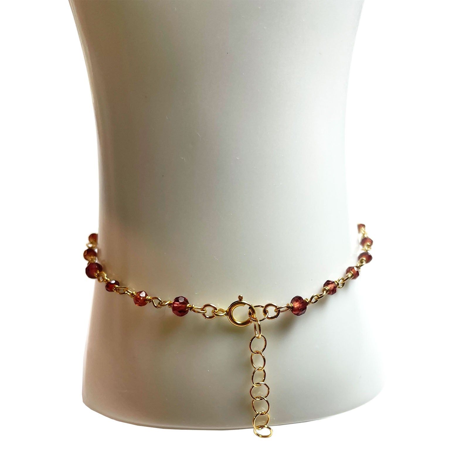 Rhodolite Garnet Hand Chain Bracelet - One Color / One Size - Jewelry & Accessories - Bracelets & Bangles - Chain &