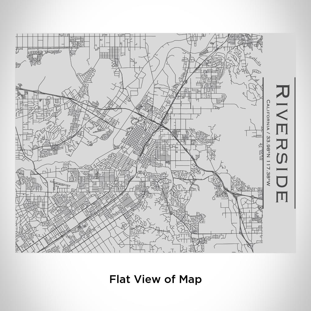Riverside - California Map Bottle with Bamboo Top in Matte Black - Drinkware