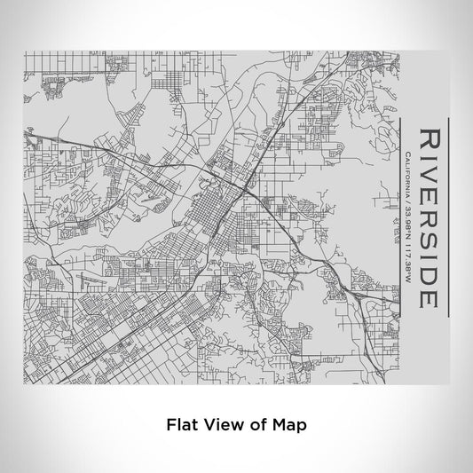 Riverside - California Map Bottle with Bamboo Top in Matte Black - Drinkware