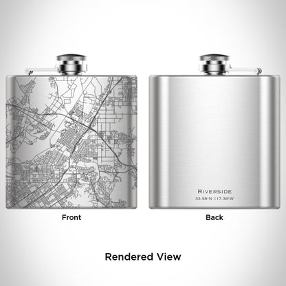 Riverside - California Map Hip Flask - Drinkware