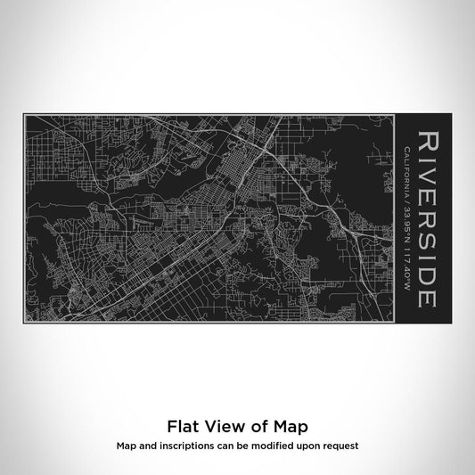 Riverside - California Map Insulated Bottle in Matte Black - Drinkware