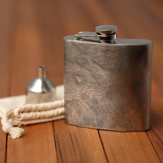 Rocky Mountain National Park - Colorado Map Hip Flask - Drinkware