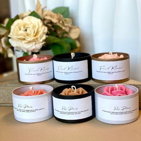 Rose Flower Candle in a Jar - Home & Garden - Home Decor - Candles & Holders