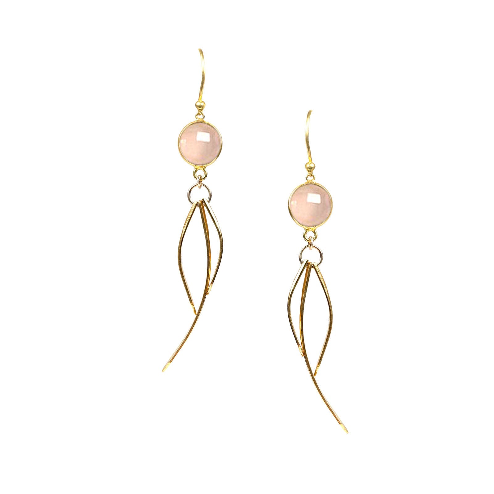 Rose Quartz Dangle Earrings - One Color / One Size - Jewelry & Accessories - Fine Jewelry - Earrings