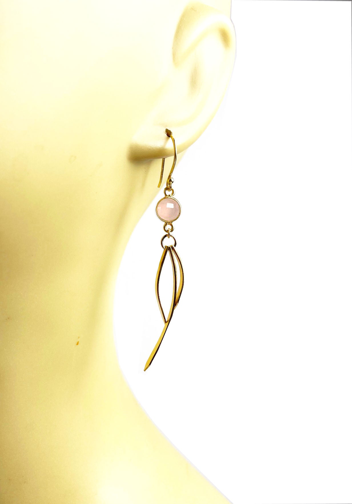 Rose Quartz Dangle Earrings - One Color / One Size - Jewelry & Accessories - Fine Jewelry - Earrings