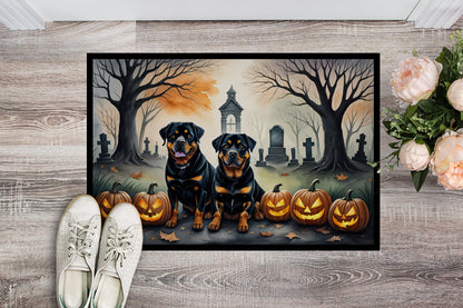 Rottweiler Spooky Halloween Doormat - One Color / One Size - Home & Garden - Home Textile - Carpets & Rugs