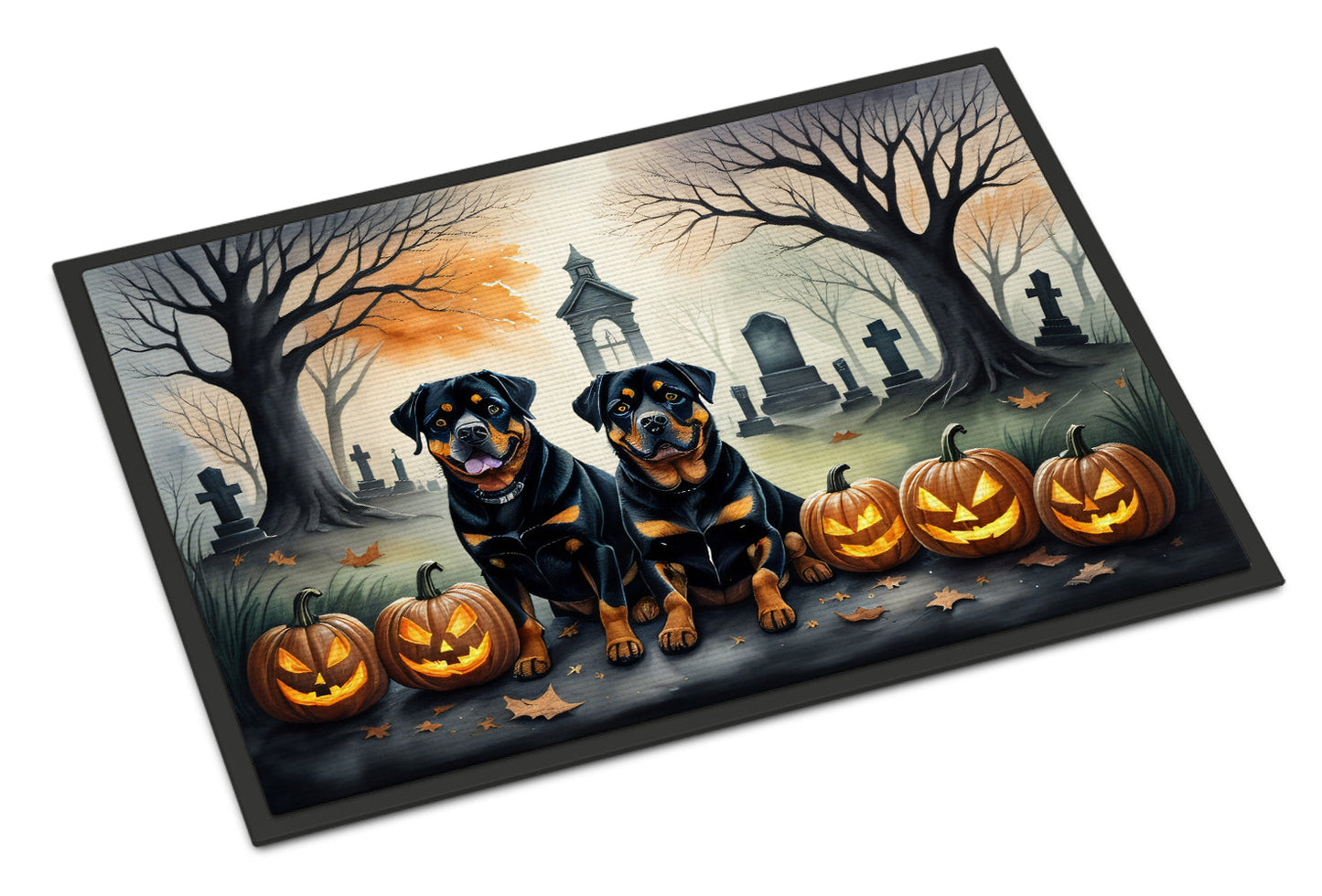 Rottweiler Spooky Halloween Doormat - One Color / One Size - Home & Garden - Home Textile - Carpets & Rugs