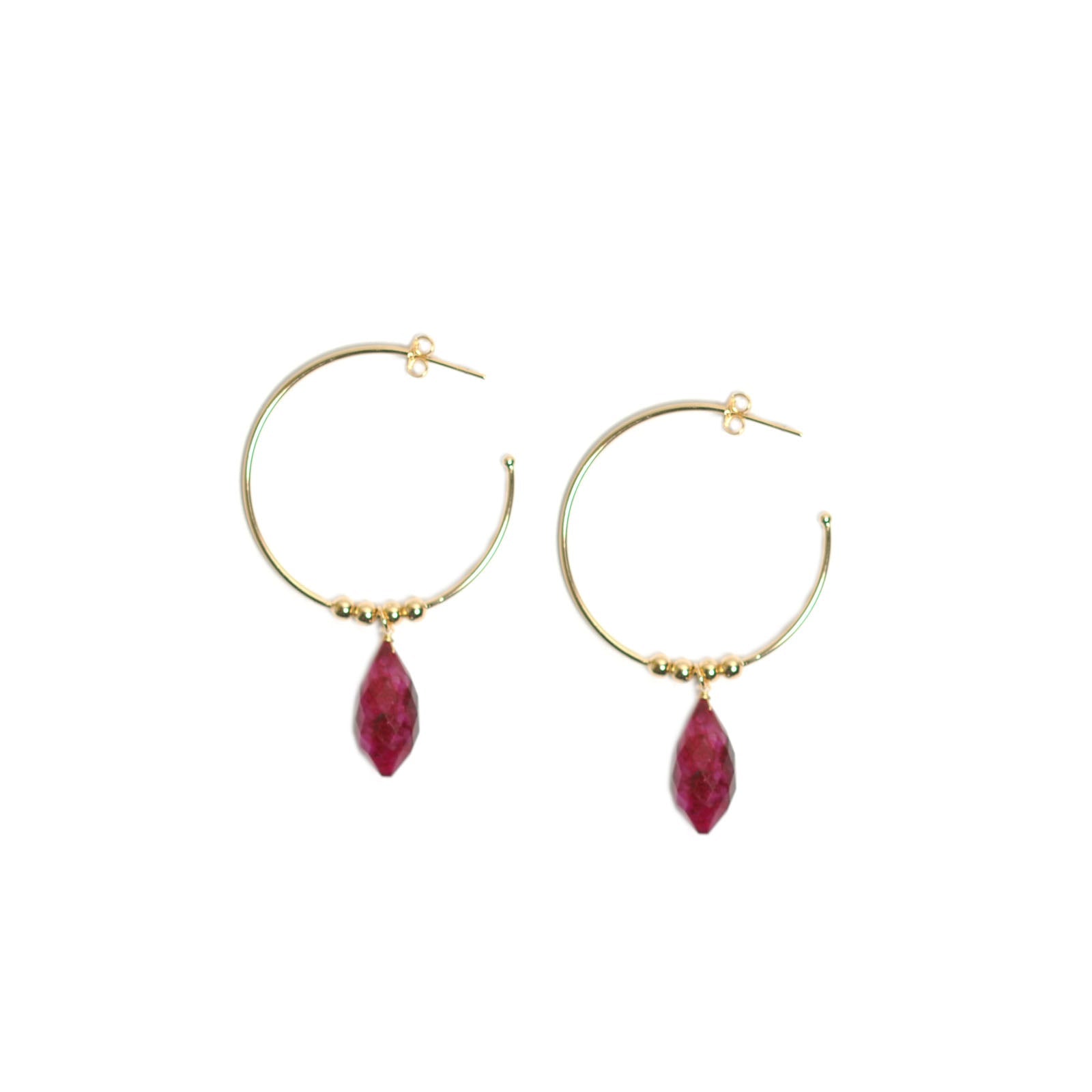 Ruby Hoop Earrings - One Color / One Size - Jewelry & Accessories - Earrings - Hoop Earrings