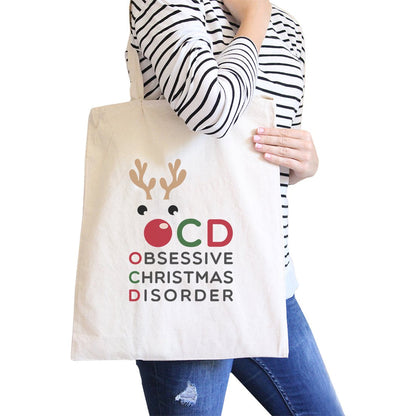 Rudolph OCD Canvas Shoulder Bag Foldable Heavy Cotton Tote Gifts - Bags & Luggage - Women’s Bags