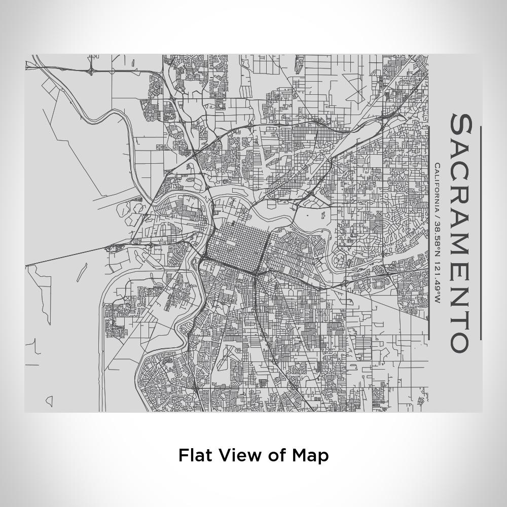 Sacramento - California Map Bottle with Bamboo Top in Matte Black - Drinkware