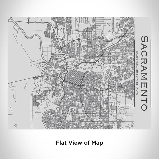 Sacramento - California Map Bottle with Bamboo Top in Matte Black - Drinkware