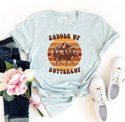 Saddle Up Buttercup T-Shirt - Women’s Fashion - Women’s Clothing - Tops & Tees - T-Shirts