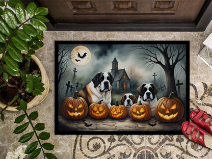 Saint Bernard Spooky Halloween Doormat - One Color / One Size - Home & Garden - Home Textile - Carpets & Rugs