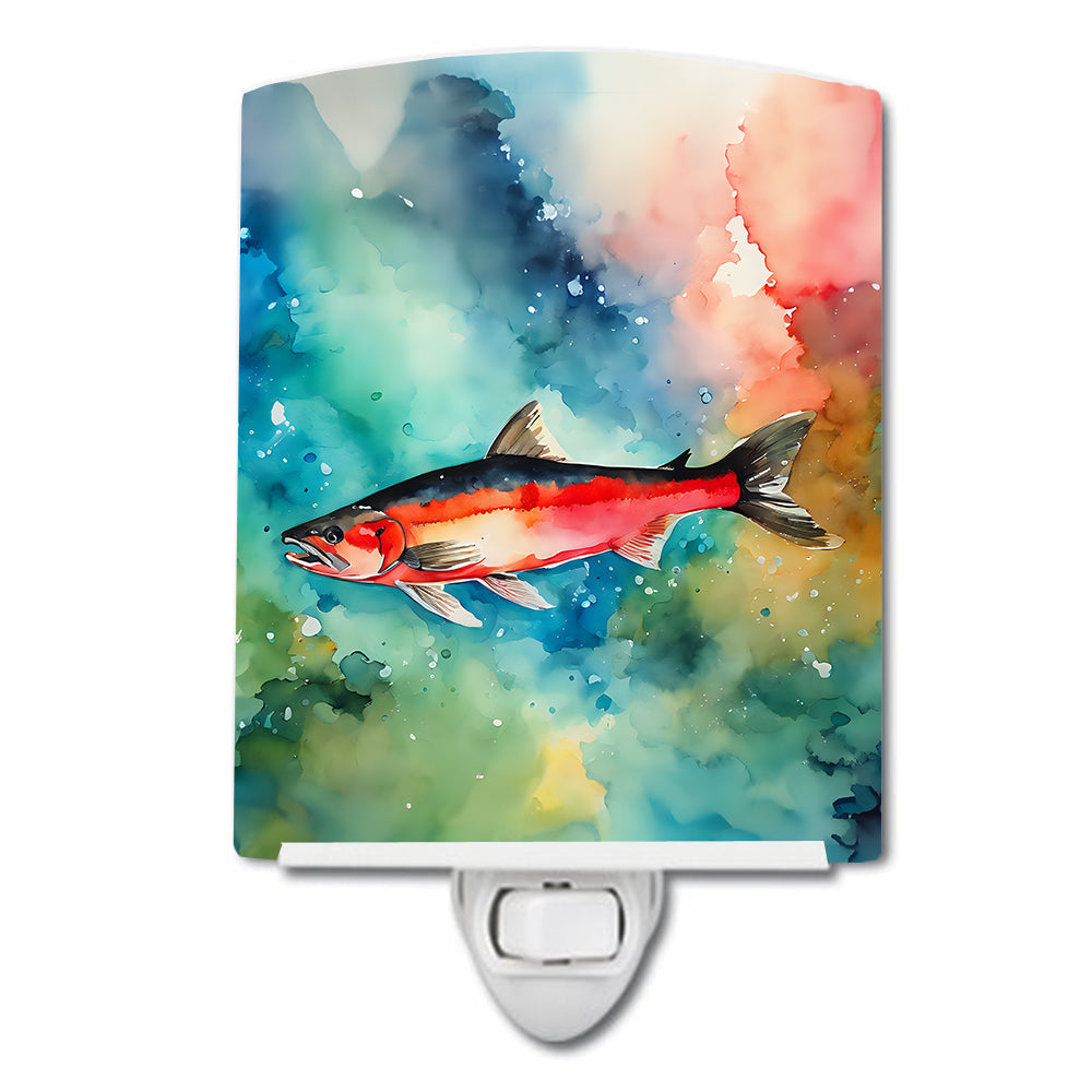 Salmon Ceramic Night Light - One Color / One Size - Home & Garden - Home Improvement - Lights & Lighting - Night Lights
