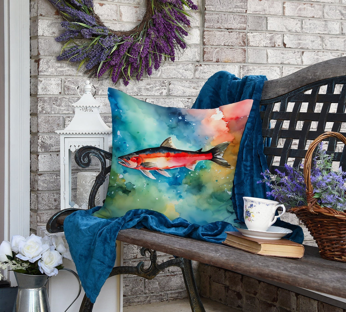 Salmon Throw Pillow - One Color / One Size - Home & Garden - Home Textile - Pillows