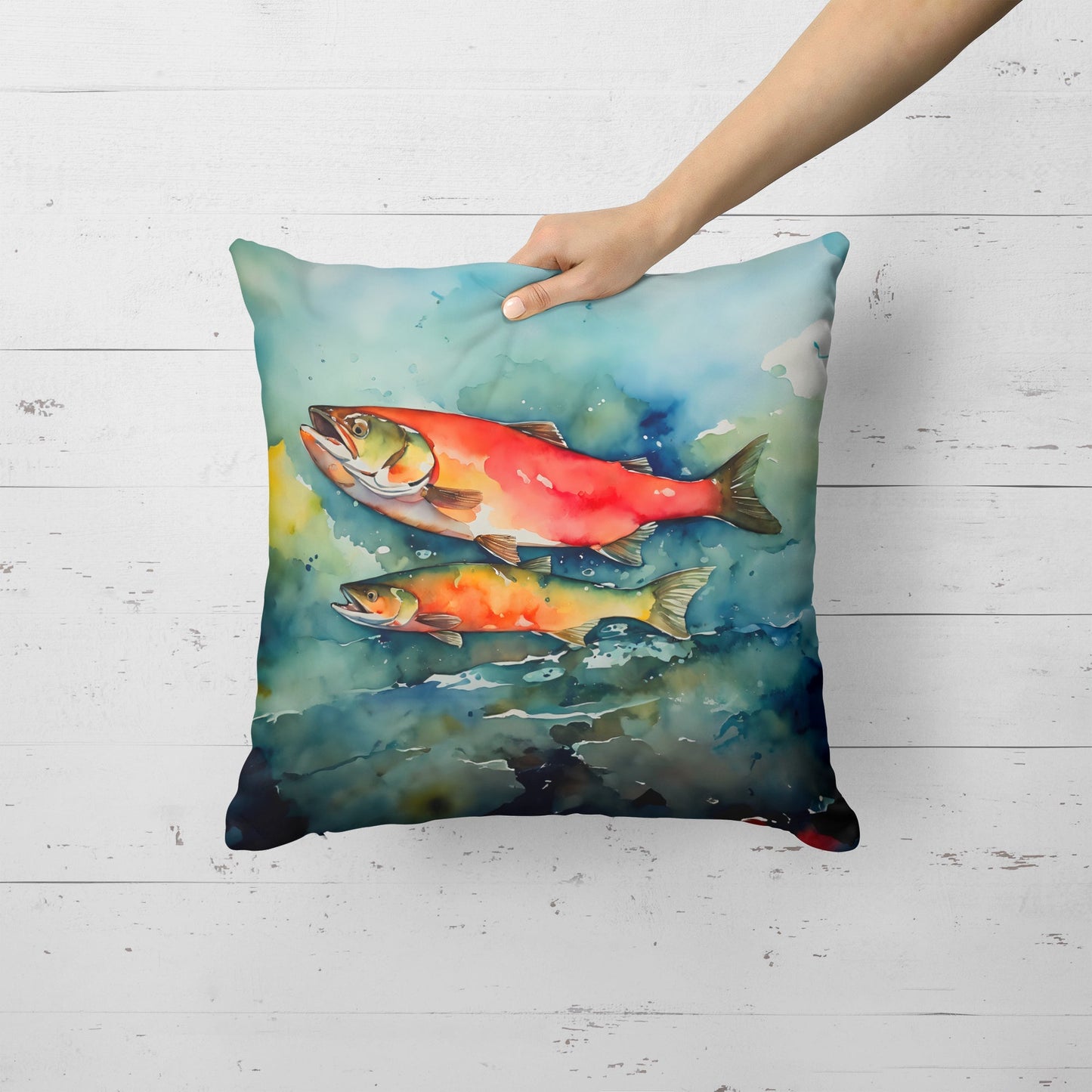 Salmon Throw Pillow - One Color / One Size - Home & Garden - Home Textile - Pillows
