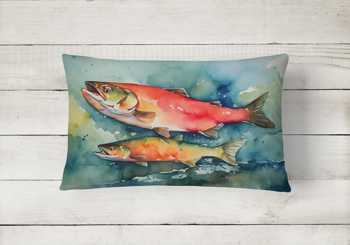 Salmon Throw Pillow - One Color / One Size - Home & Garden - Home Textile - Pillows