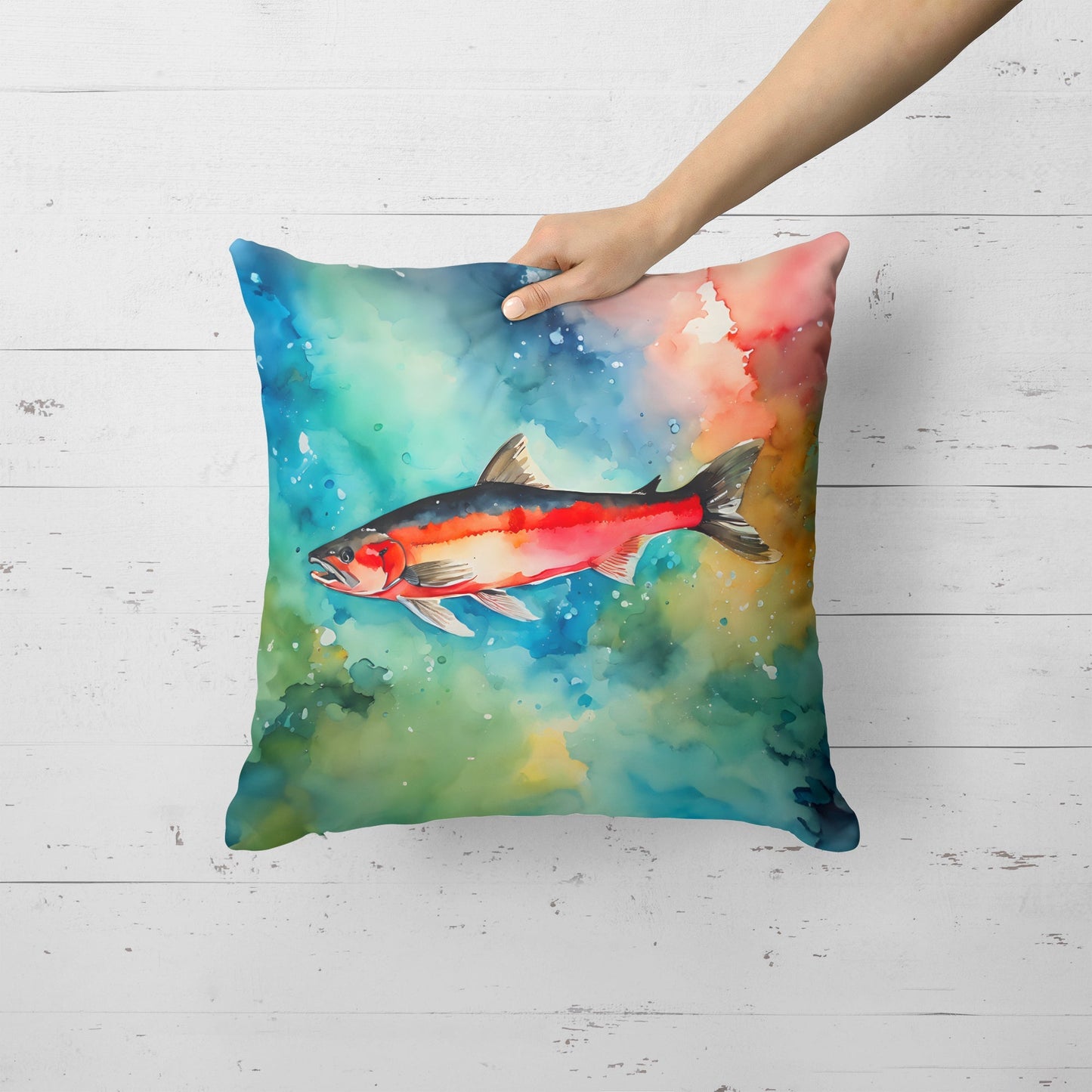 Salmon Throw Pillow - One Color / One Size - Home & Garden - Home Textile - Pillows