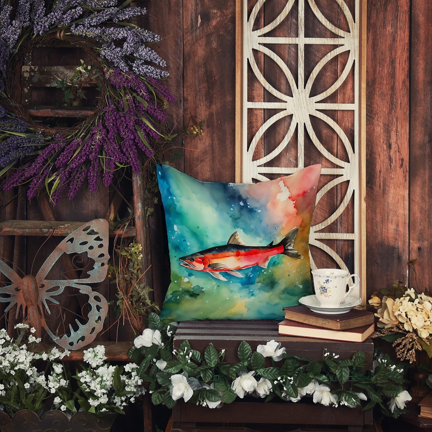 Salmon Throw Pillow - One Color / One Size - Home & Garden - Home Textile - Pillows