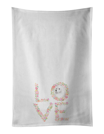 Samoyed #4 LOVE Kitchen Towel Set of 2 - One Color / One Size - Home & Garden - Home Textile - Towels