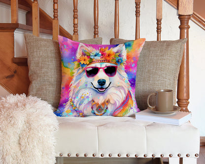 Samoyed Hippie Dawg Throw Pillow - One Color / One Size - Home & Garden - Home Textile - Pillows