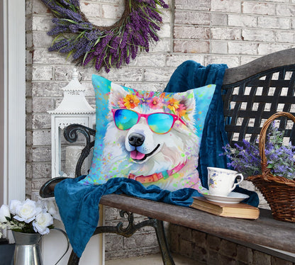 Samoyed Hippie Dawg Throw Pillow - One Color / One Size - Home & Garden - Home Textile - Pillows