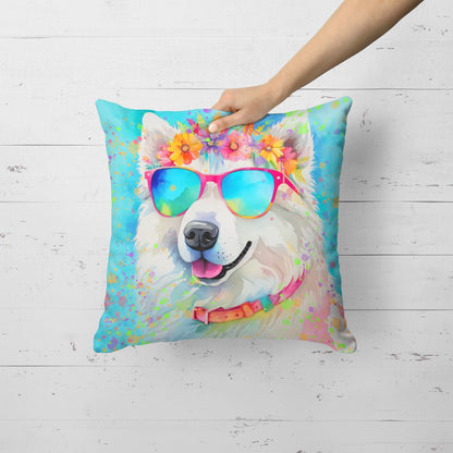 Samoyed Hippie Dawg Throw Pillow - One Color / One Size - Home & Garden - Home Textile - Pillows