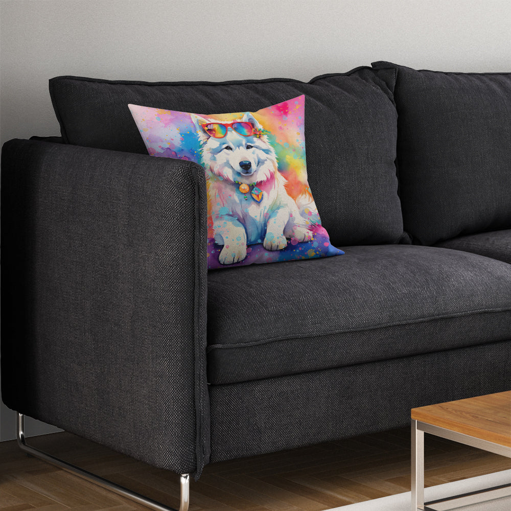 Samoyed Hippie Dawg Throw Pillow - One Color / One Size - Home & Garden - Home Textile - Pillows
