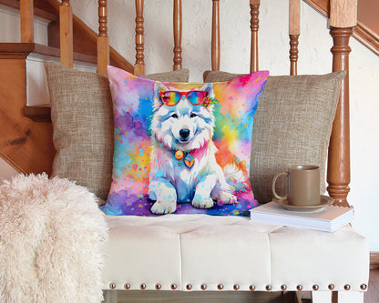 Samoyed Hippie Dawg Throw Pillow - One Color / One Size - Home & Garden - Home Textile - Pillows