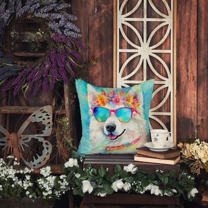 Samoyed Hippie Dawg Throw Pillow - One Color / One Size - Home & Garden - Home Textile - Pillows