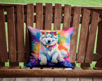Samoyed Hippie Dawg Throw Pillow - One Color / One Size - Home & Garden - Home Textile - Pillows