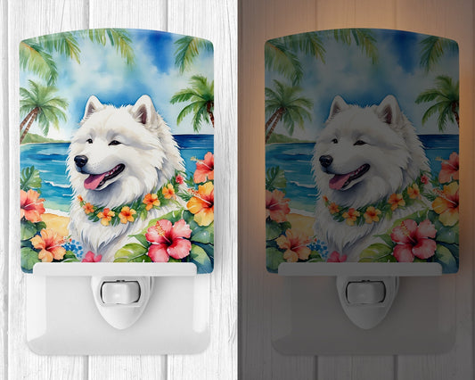 Samoyed Luau Ceramic Night Light - One Color / One Size - Home & Garden - Home Improvement - Lights & Lighting - Night