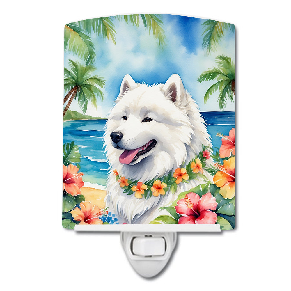 Samoyed Luau Ceramic Night Light - One Color / One Size - Home & Garden - Home Improvement - Lights & Lighting - Night