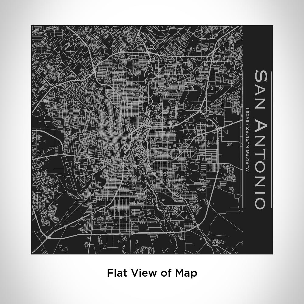 San Antonio - Texas Map Tumbler in Matte Black - Drinkware