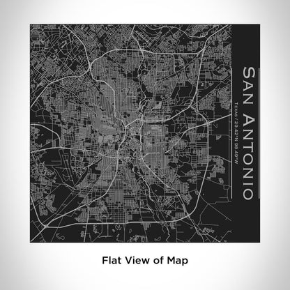 San Antonio - Texas Map Tumbler in Matte Black - Drinkware