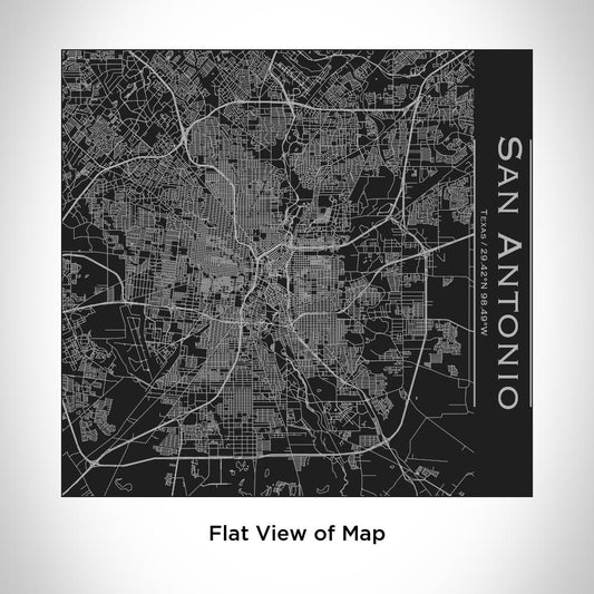 San Antonio - Texas Map Tumbler in Matte Black - Drinkware