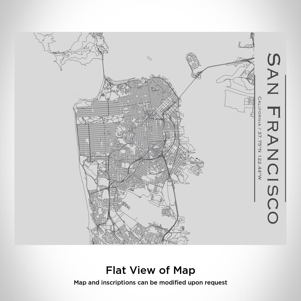 San Francisco - California Map Bottle with Bamboo Top - Drinkware