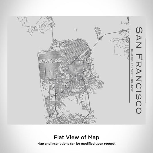 San Francisco - California Map Bottle with Bamboo Top - Drinkware
