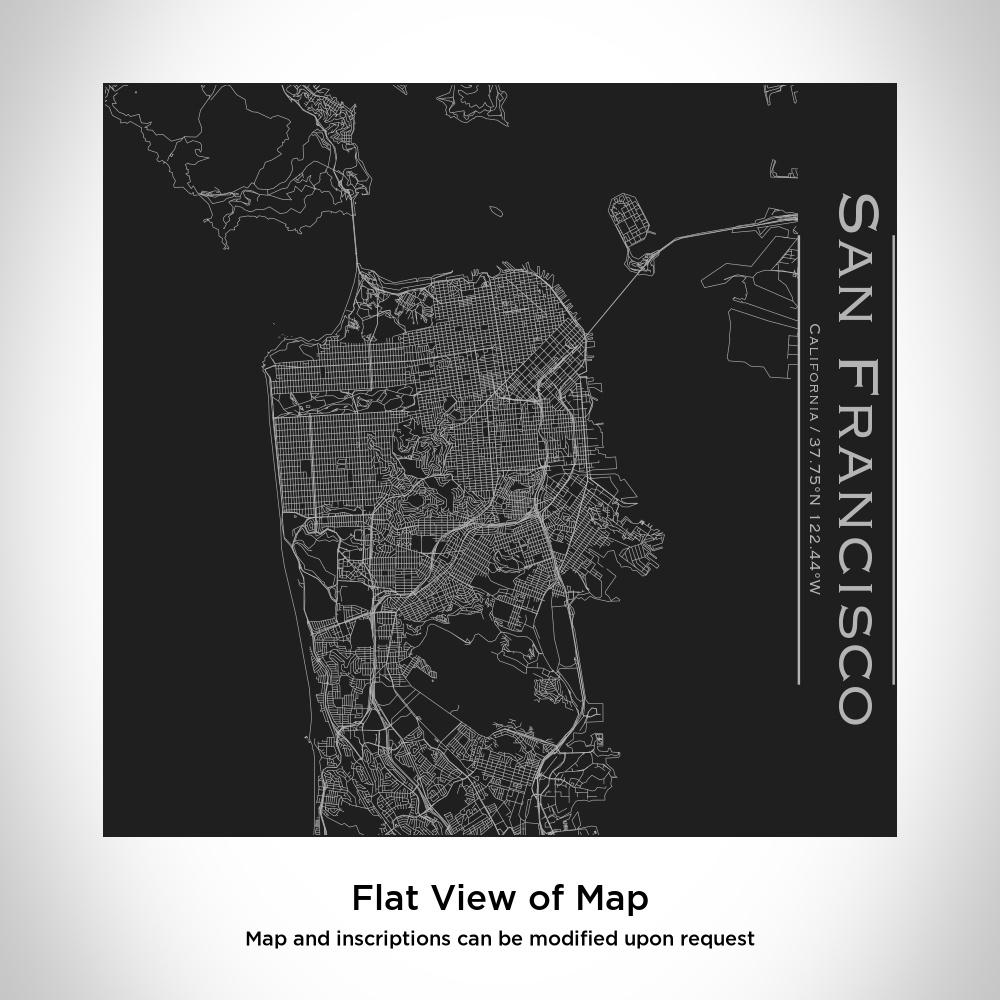 San Francisco - California Map Tumbler in Matte Black - Drinkware
