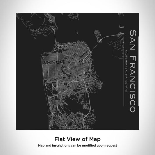 San Francisco - California Map Tumbler in Matte Black - Drinkware