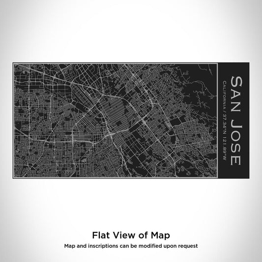 San Jose - California Map Insulated Bottle in Matte Black - Drinkware