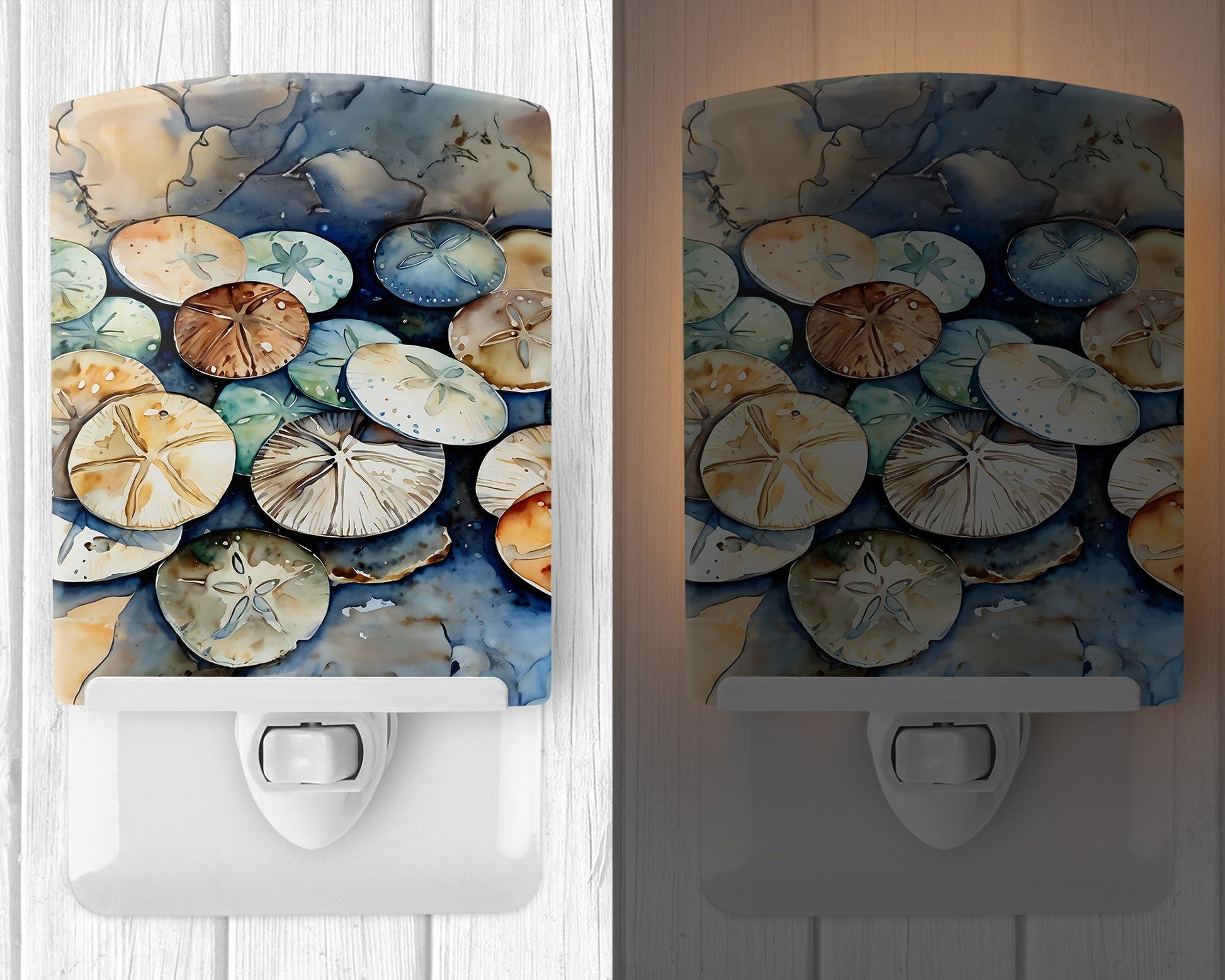 Sand Dollars Ceramic Night Light - One Color / One Size - Home & Garden - Home Improvement - Lights & Lighting - Night