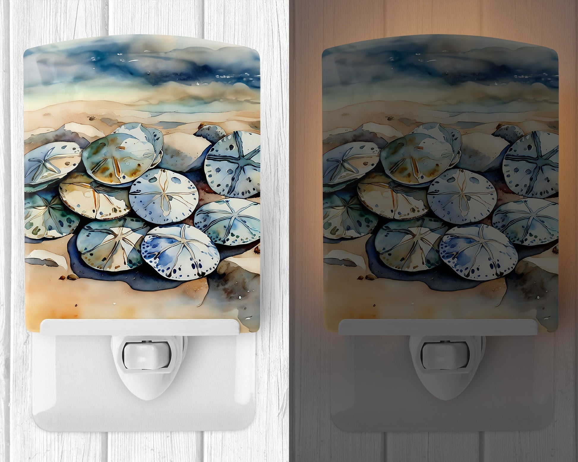 Sand Dollars Ceramic Night Light - One Color / One Size - Home & Garden - Home Improvement - Lights & Lighting - Night