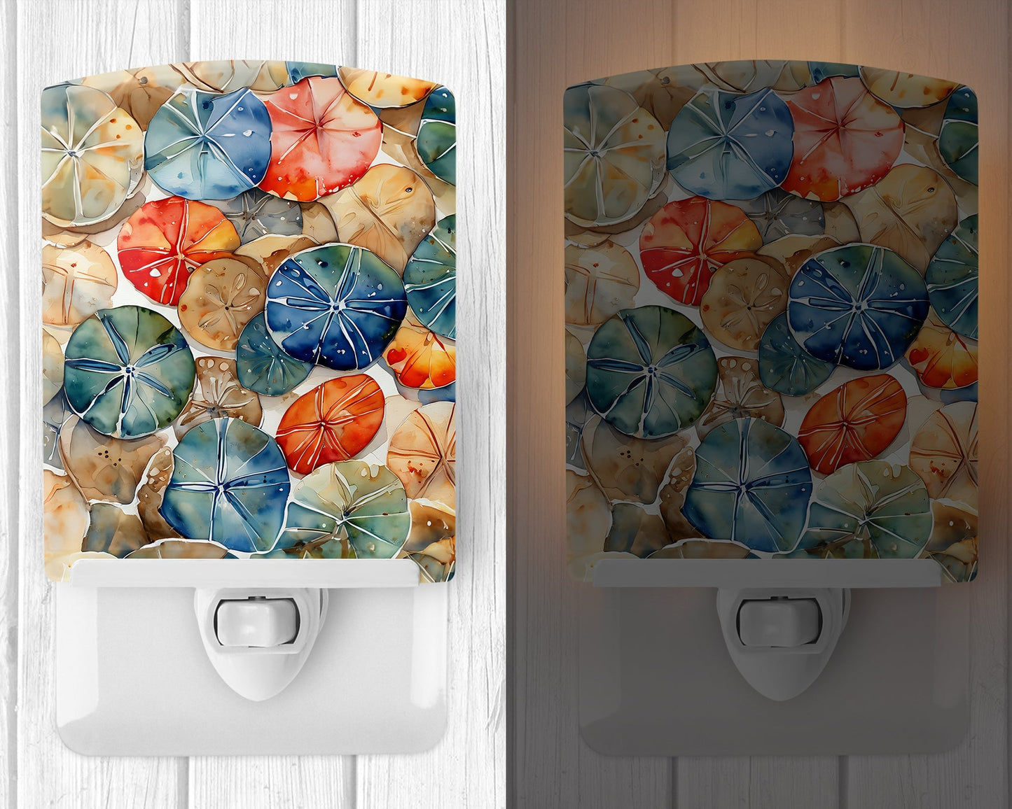 Sand Dollars Ceramic Night Light - One Color / One Size - Home & Garden - Home Improvement - Lights & Lighting - Night