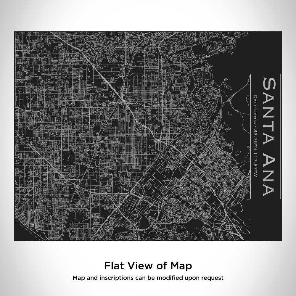 Santa Ana - California Map Bottle with Bamboo Top in Matte Black - Drinkware